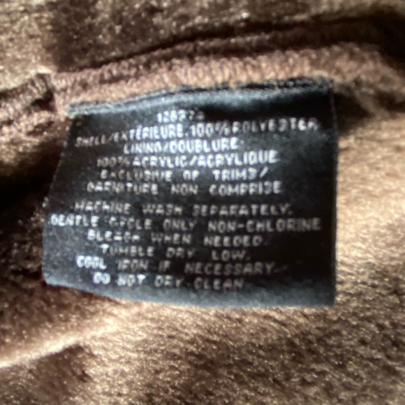 Liz Claiborne Dark Brown Faux Fur Lined Belted Fall Casual  Coat- Sz-M - Picture 13 of 16